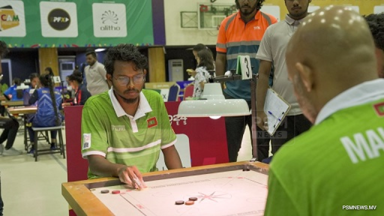 Maldives men’s doubles team clinches silver at Asian Carom Championship