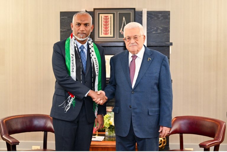 The President meets with Palestinian President, urges global support for Ceasefire